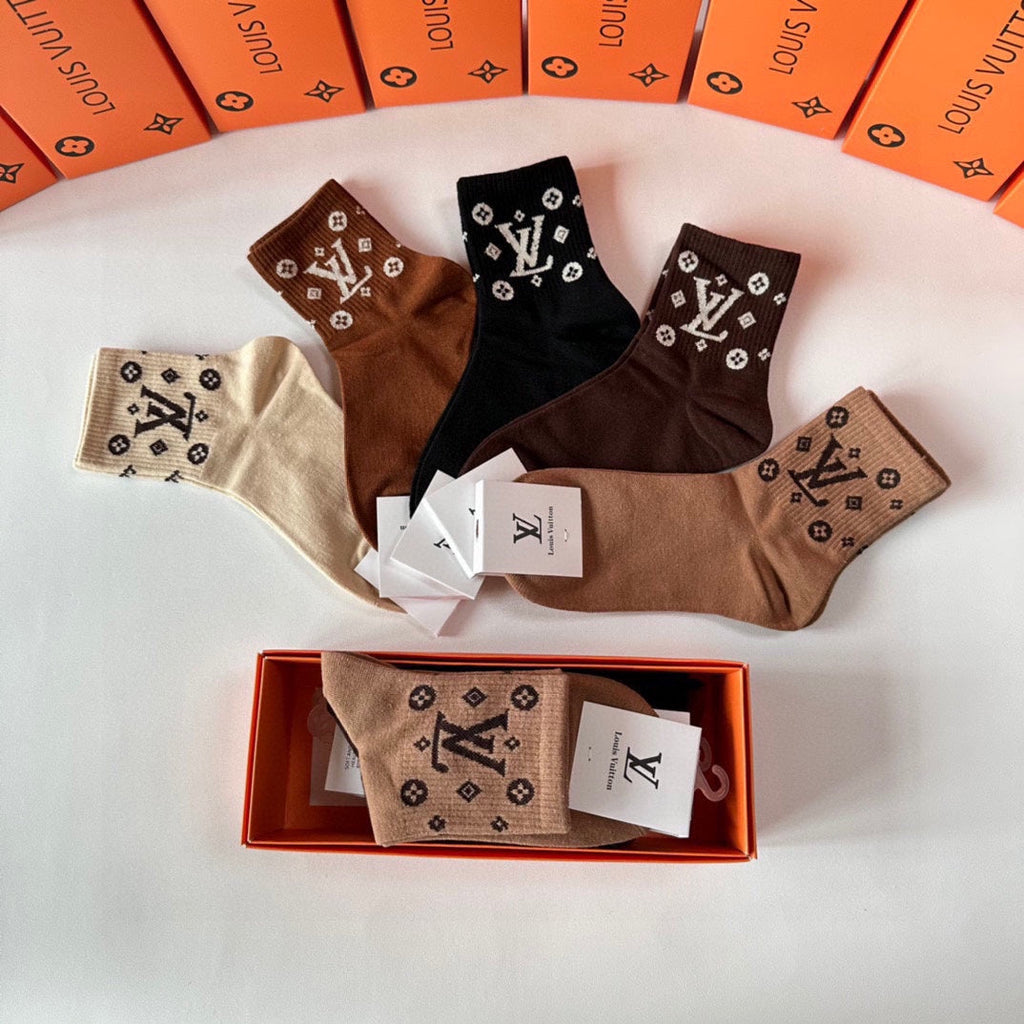 LOUIS VUITTON LOW-CUT SOCKS 423843 (1 BOX)