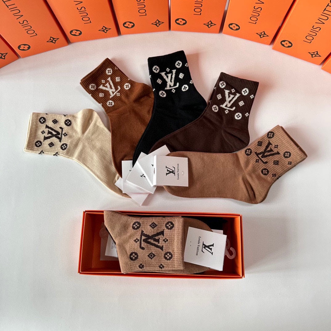 LOUIS VUITTON LOW-CUT SOCKS 423843 (1 BOX)