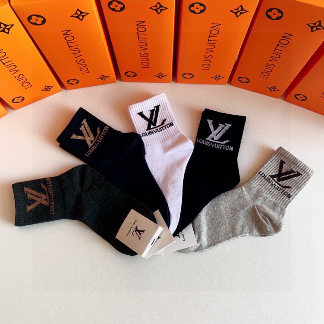 LOUIS VUITTON LOW-CUT SOCKS 423818 (1 BOX)