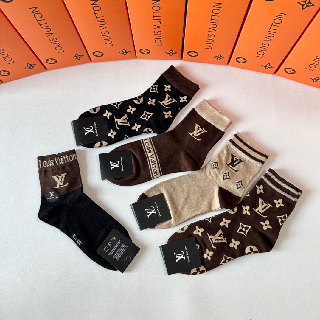 LOUIS VUITTON LOW-CUT SOCKS 423833 (1 BOX)