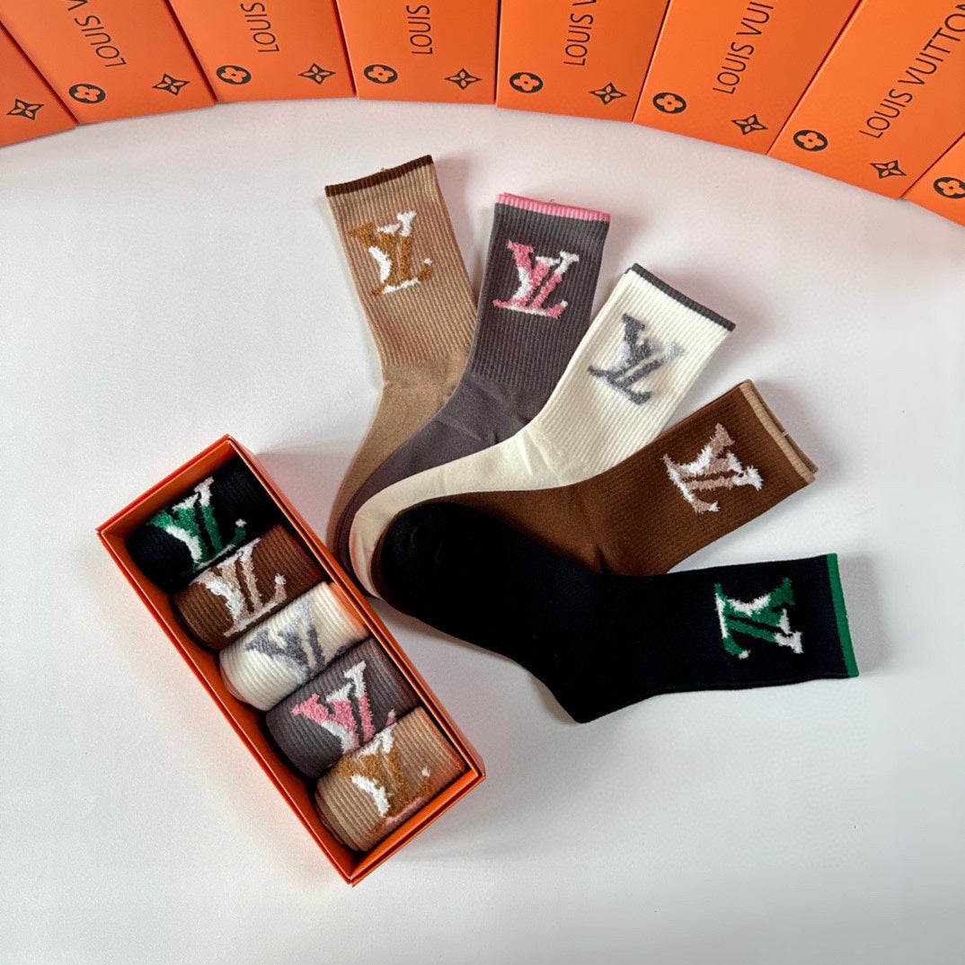 LOUIS VUITTON CREW SOCKS 425667 (1 BOX)