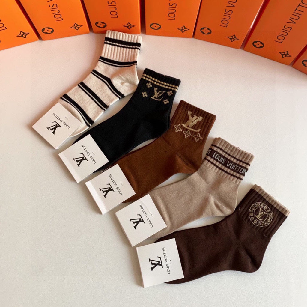 LOUIS VUITTON LOW-CUT SOCKS 425671 (1 BOX)