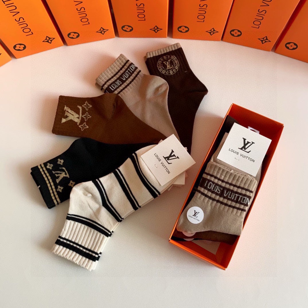 LOUIS VUITTON LOW-CUT SOCKS 425671 (1 BOX)