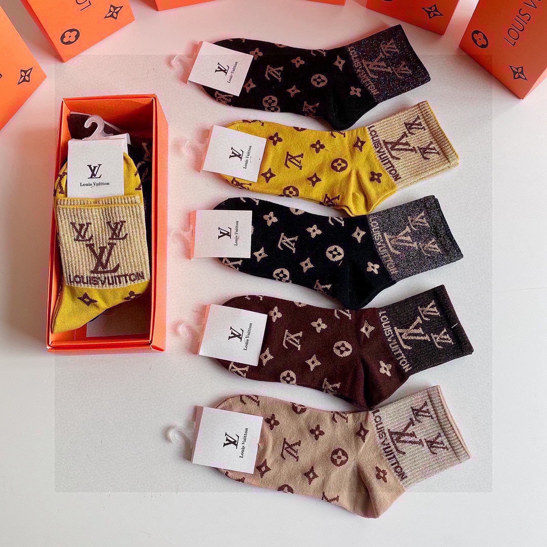 LOUIS VUITTON LOW-CUT SOCKS 425672 (1 BOX)
