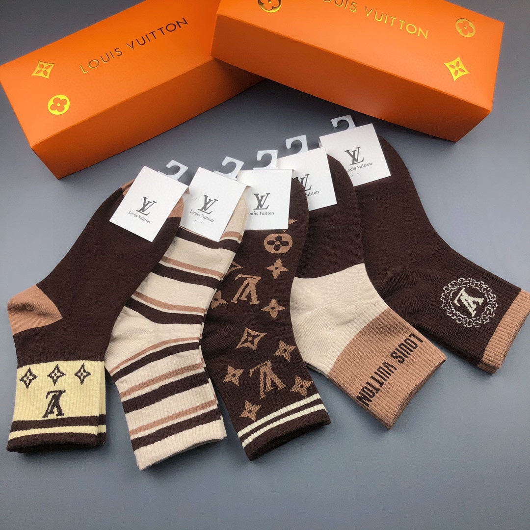 LOUIS VUITTON LOW-CUT SOCKS 425673 (1 BOX)