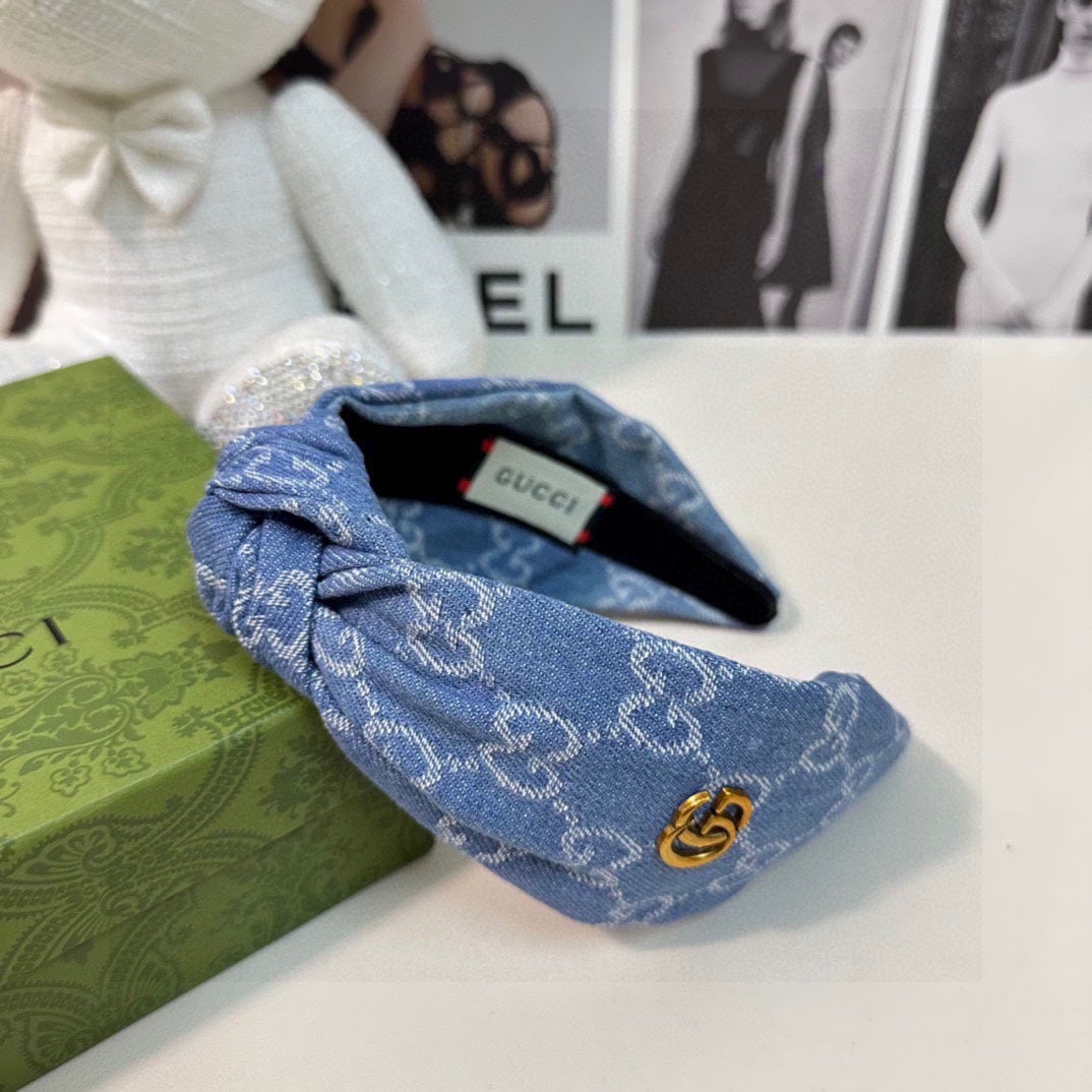 GUCCI DENIM HEADBAND LITTLE BOY BLUE 432815