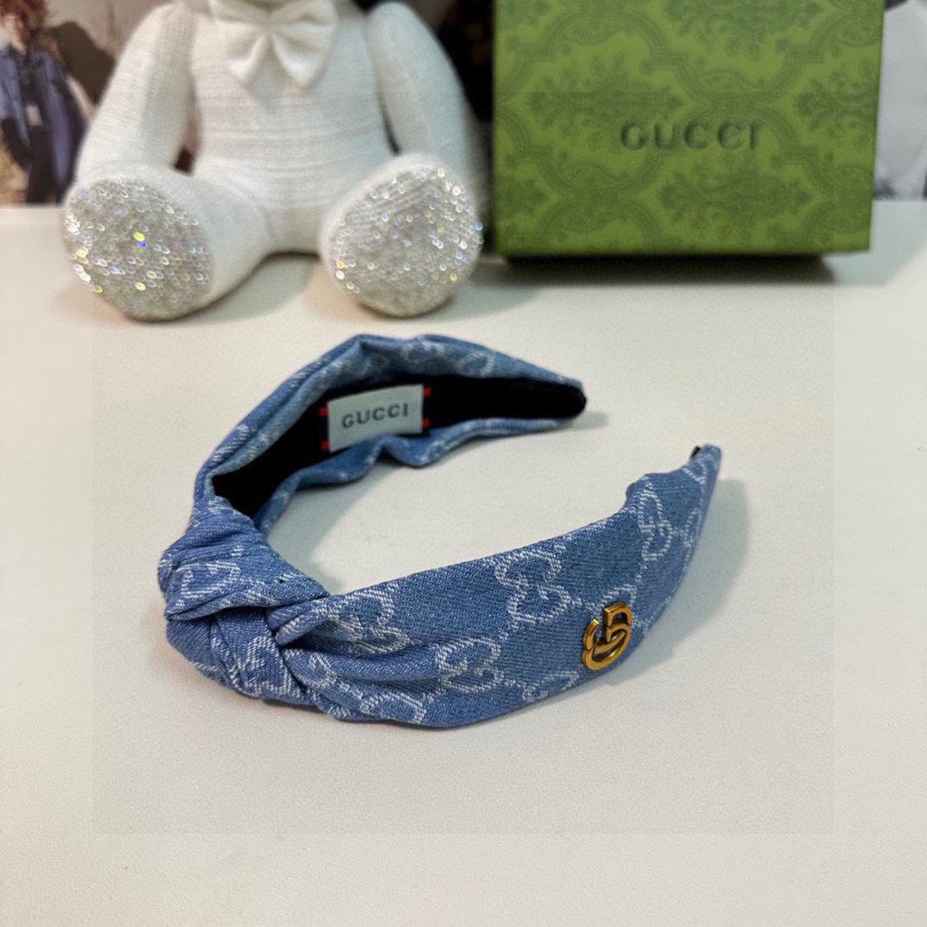 GUCCI DENIM HEADBAND LITTLE BOY BLUE 432815