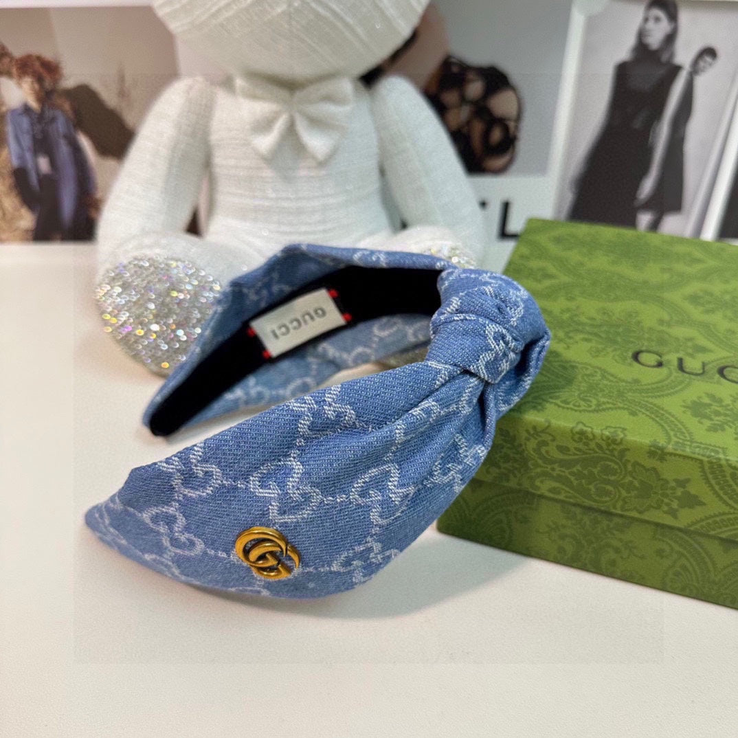 GUCCI DENIM HEADBAND LITTLE BOY BLUE 432815