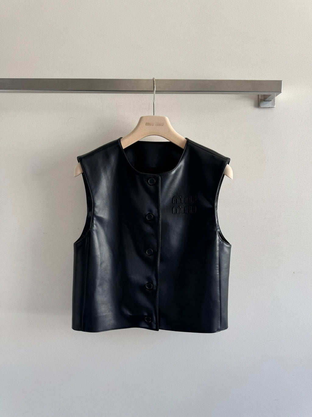 MIUMIU LEATHER VEST STYLE 726