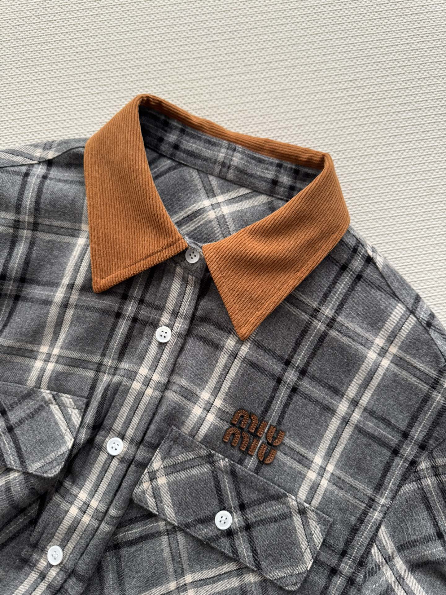 MIUMIU PLAID SHIRT STYLE 730