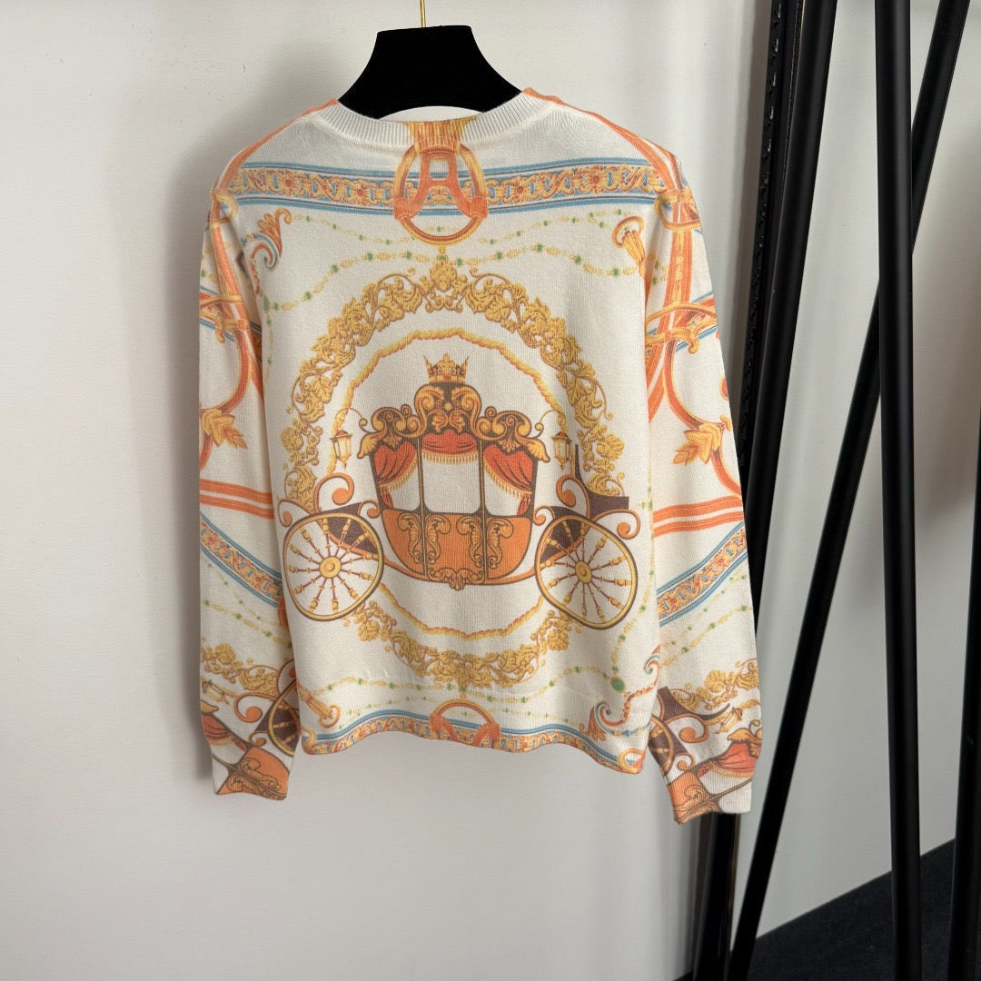 HERMES HERMES 25S LONG-SLEEVE KNIT SWEATER 273