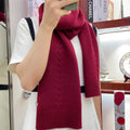 CHANEL SCARF 180 CM IN RUBY RED CASHMERE 398266