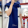 DIOR SCARF 180 CM IN NAVY BLUE CASHMERE 419819