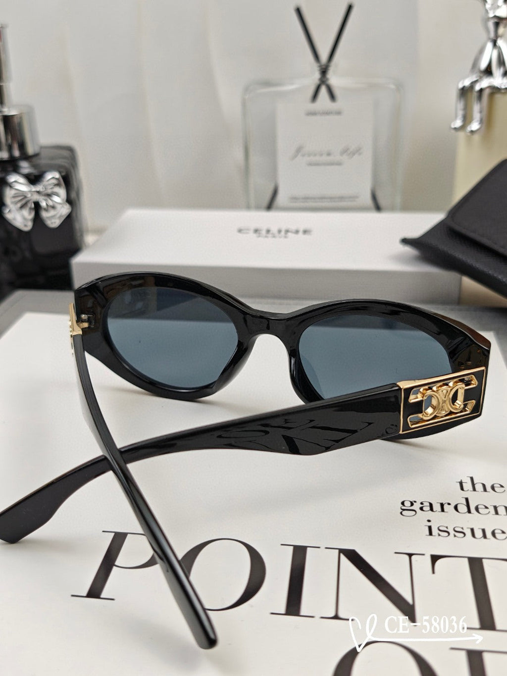 CELINE TRIOMPHE SUNGLASSES 58036 IN ACETATE
