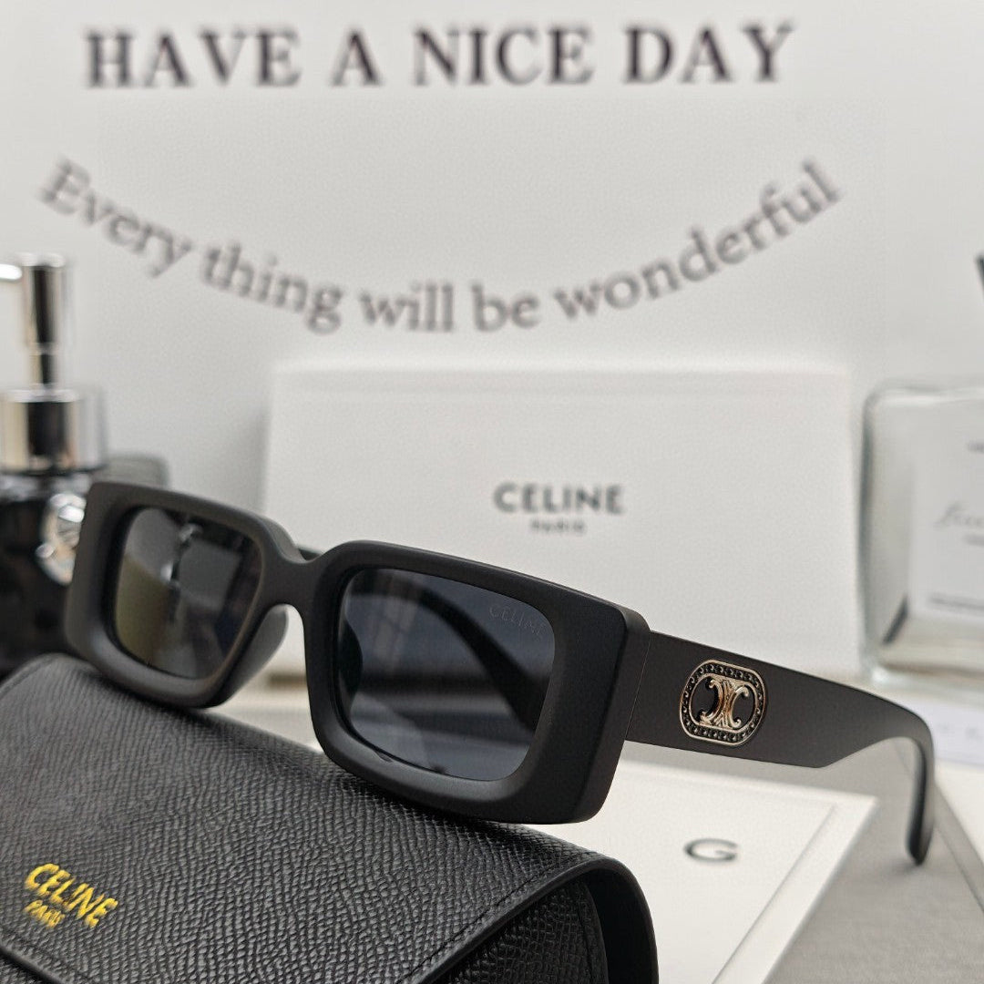 CELINE TRIOMPHE BOLD SQUARE SUNGLASSES 55148 IN ACETATE