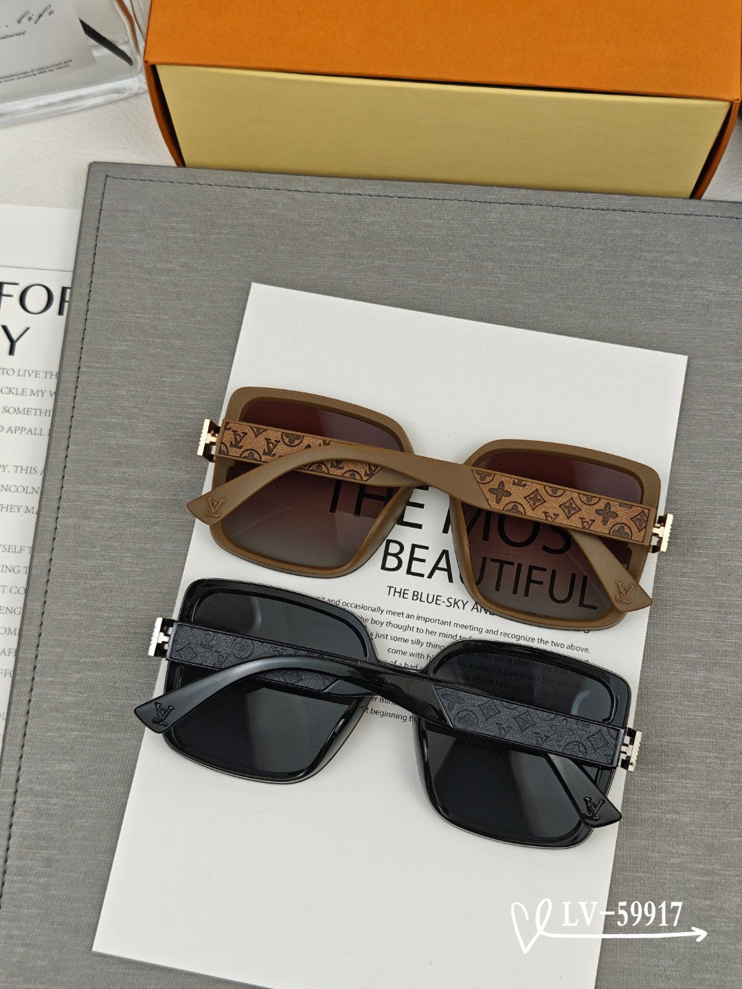 LOUIS VUITTON SQUARE SUNGLASSES 59917 IN ACETATE