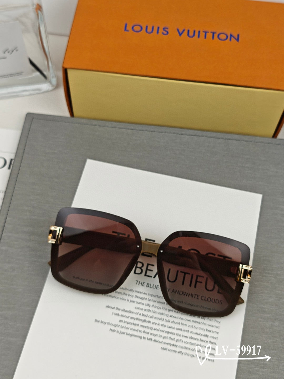 LOUIS VUITTON SQUARE SUNGLASSES 59917 IN ACETATE