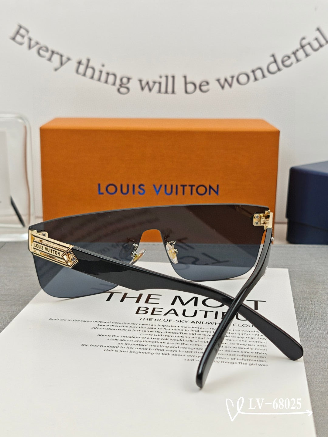 LOUIS VUITTON SUPERLIGHT SQUARE SUNGLASSES 68025 IN ACETATE