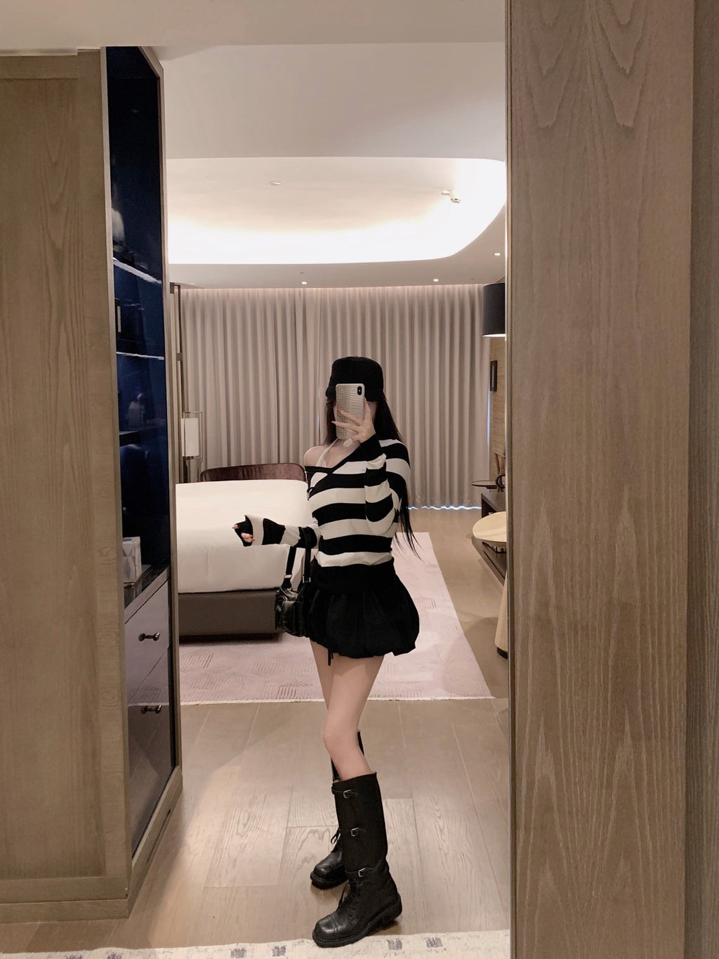 MIUMIU TOP AND SKIRT SET STYLE 444
