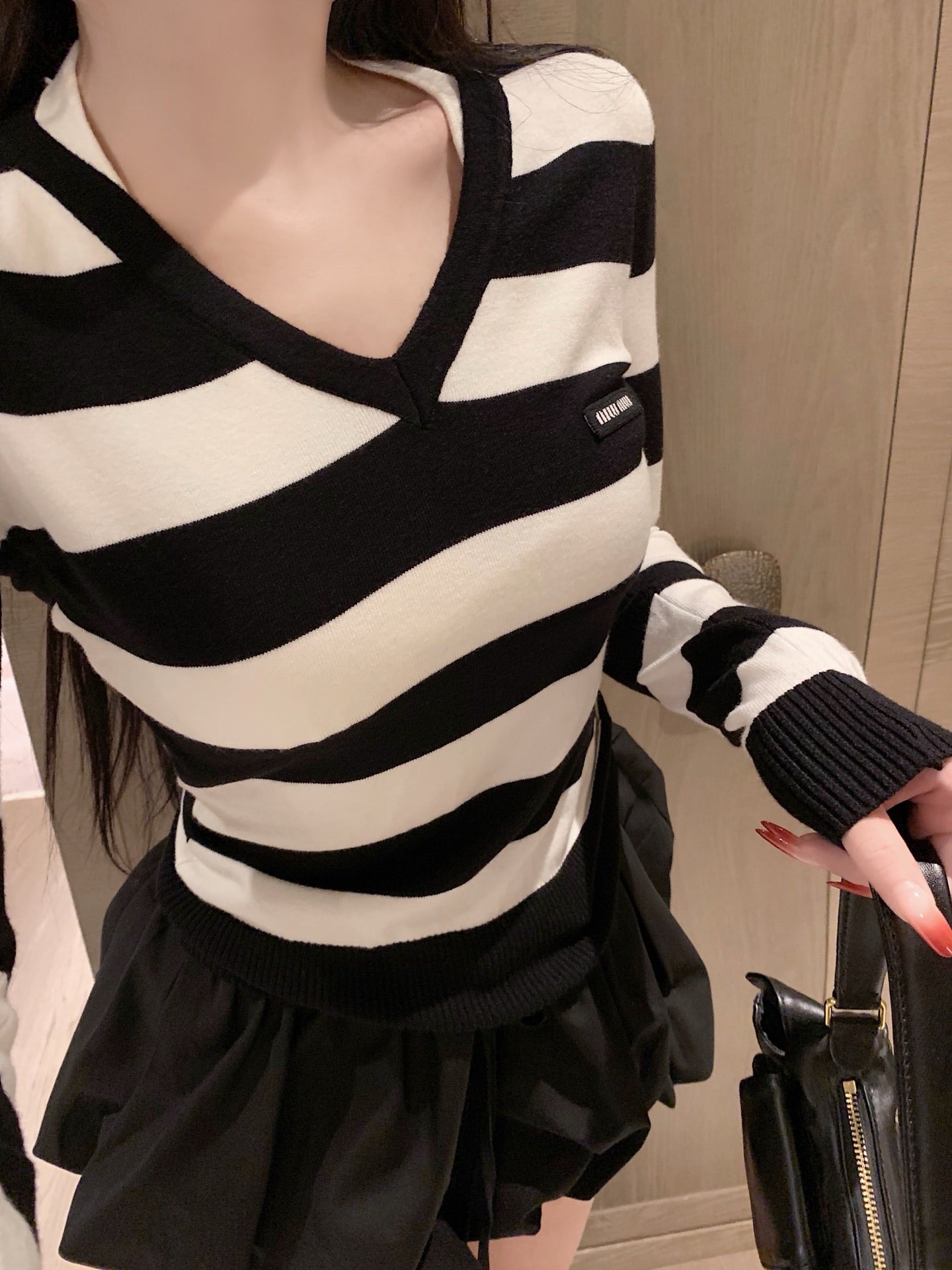 MIUMIU TOP AND SKIRT SET STYLE 444