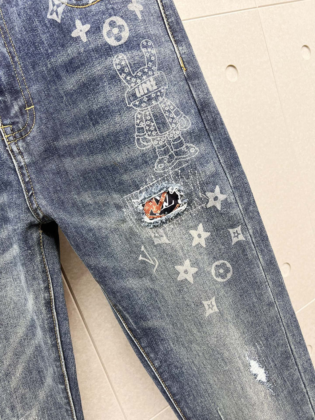 LOUIS VUITTON LV BLUE MONOGRAM DENIM JEAN 239498