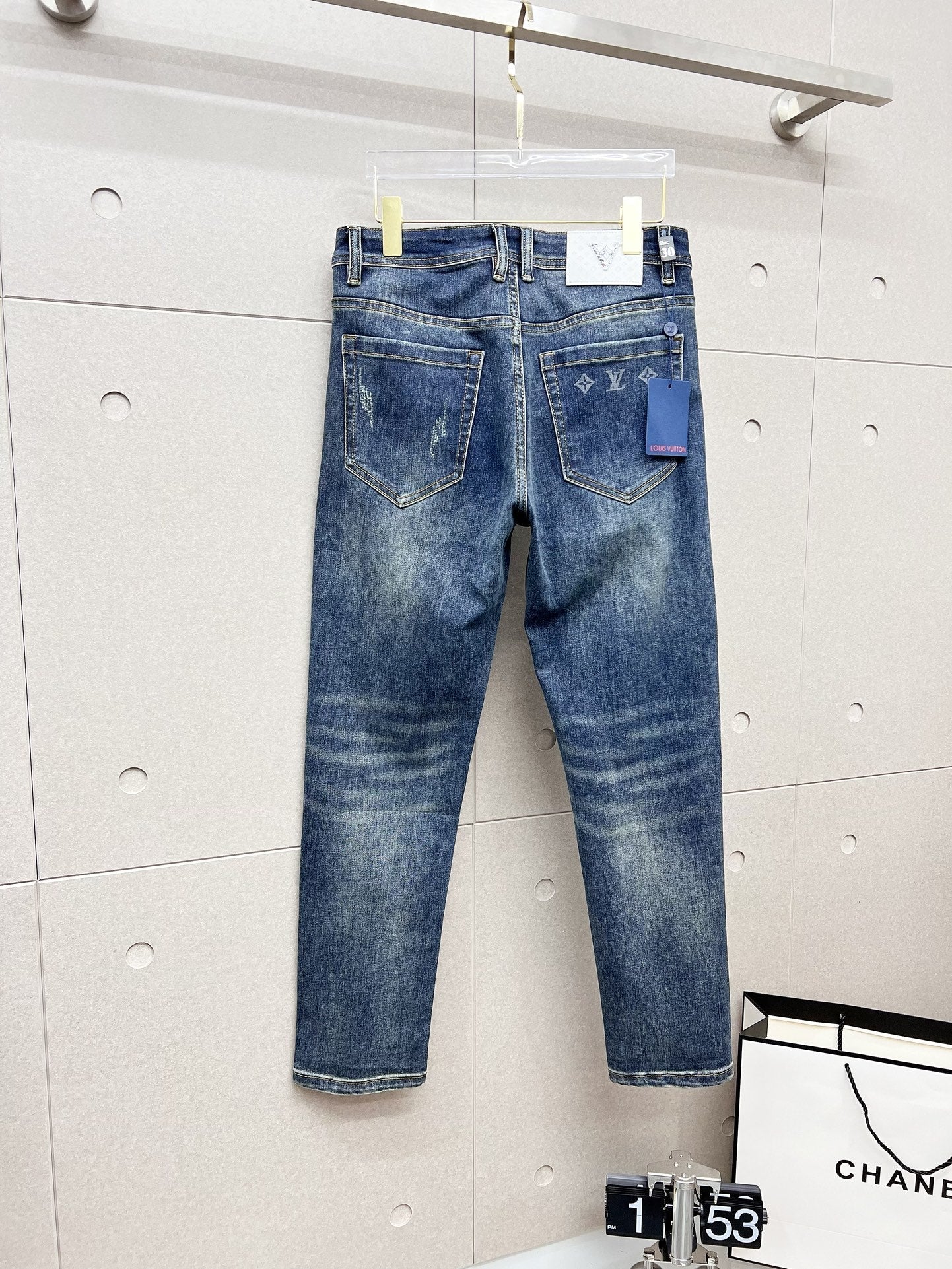 LOUIS VUITTON LV BLUE MONOGRAM DENIM JEAN 239498