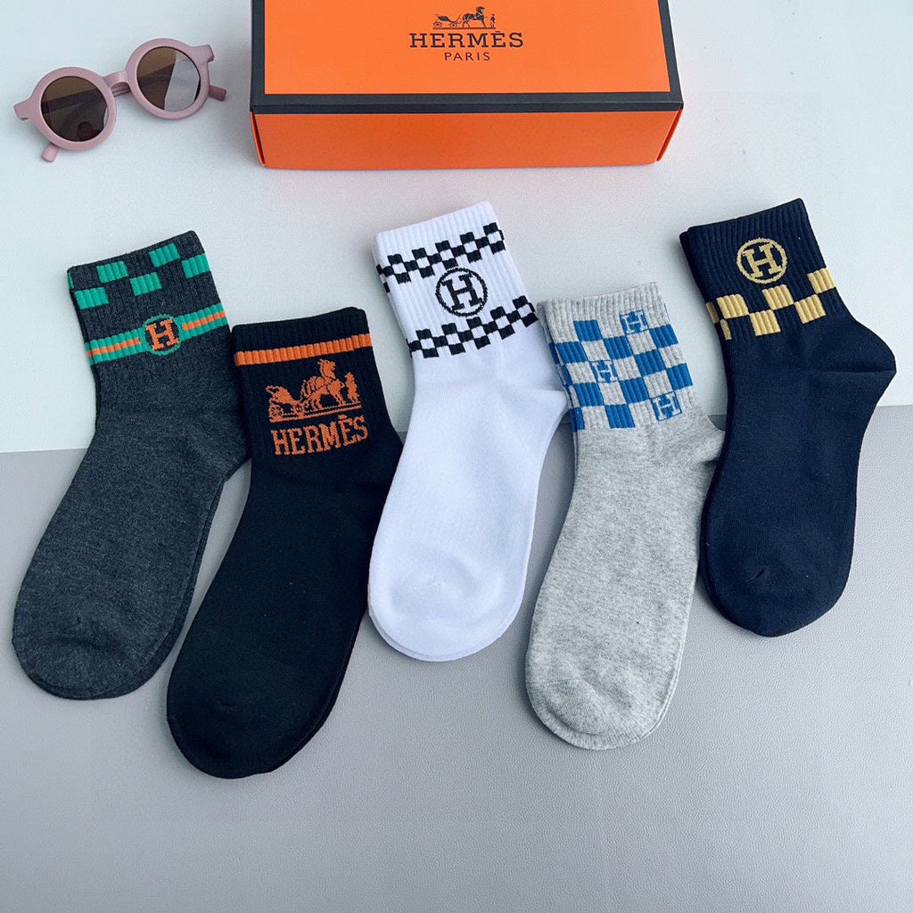 HERMES LOW-CUT SOCKS 229377 (1 BOX)