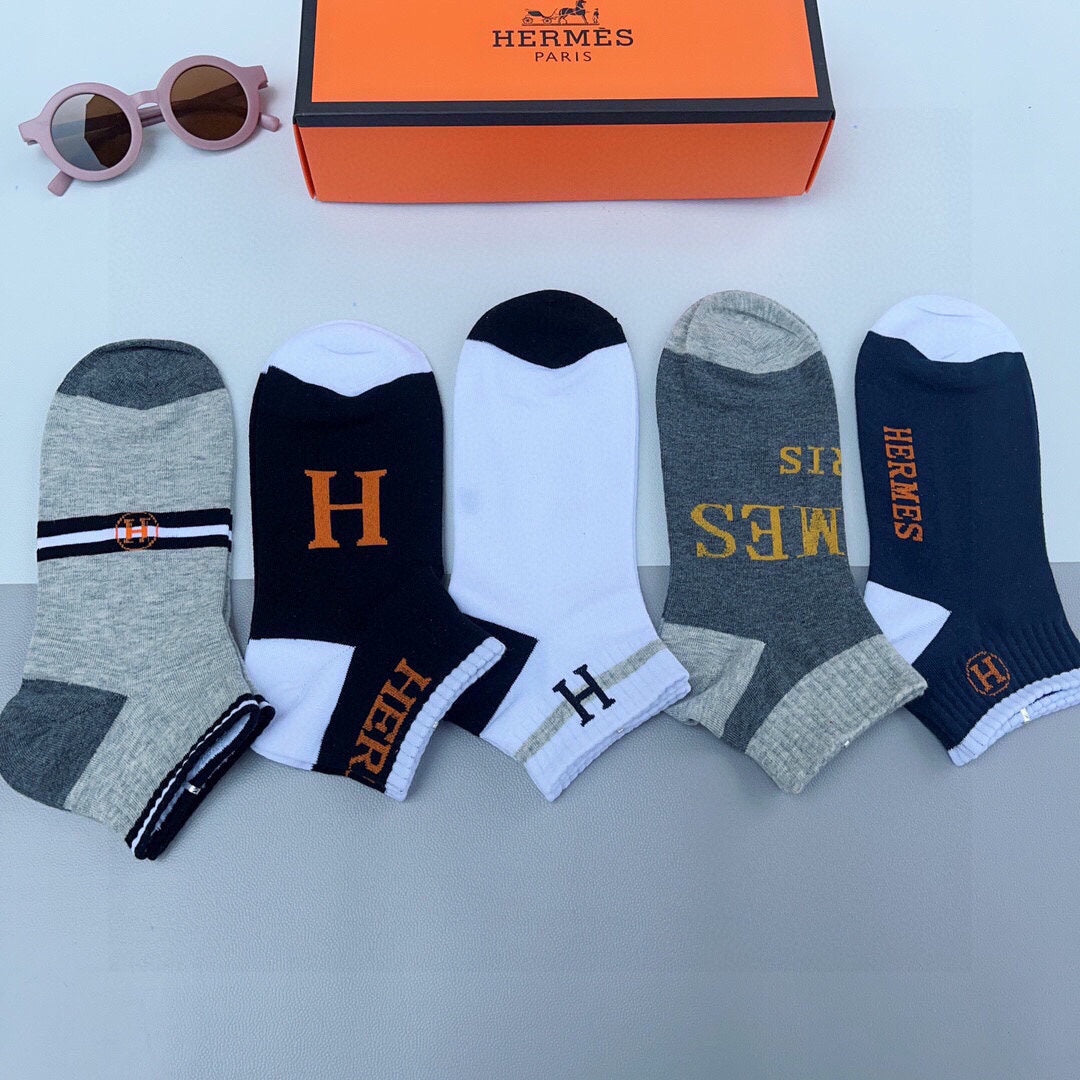 HERMES LOW-CUT SOCKS 140842 (1 BOX)