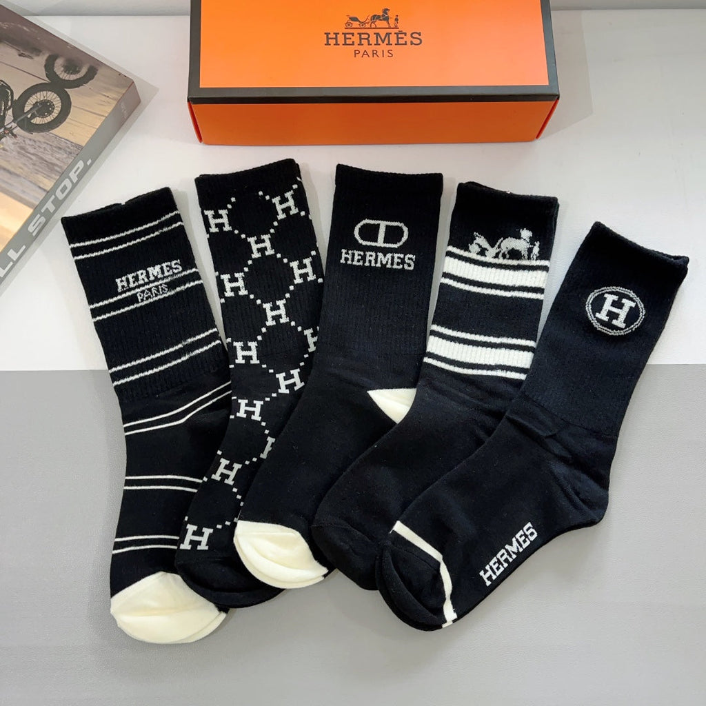HERMES CREW SOCKS 289466 (1 BOX)