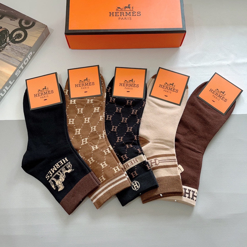 HERMES ANKLE SOCKS 381628 (1 BOX)