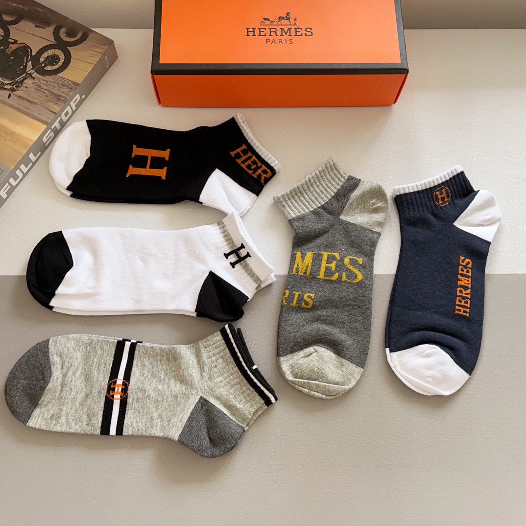 HERMES LOW-CUT SOCKS 386004 (1 BOX)
