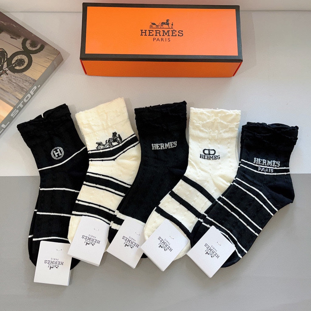 HERMES LOW-CUT SOCKS 387194 (1 BOX)