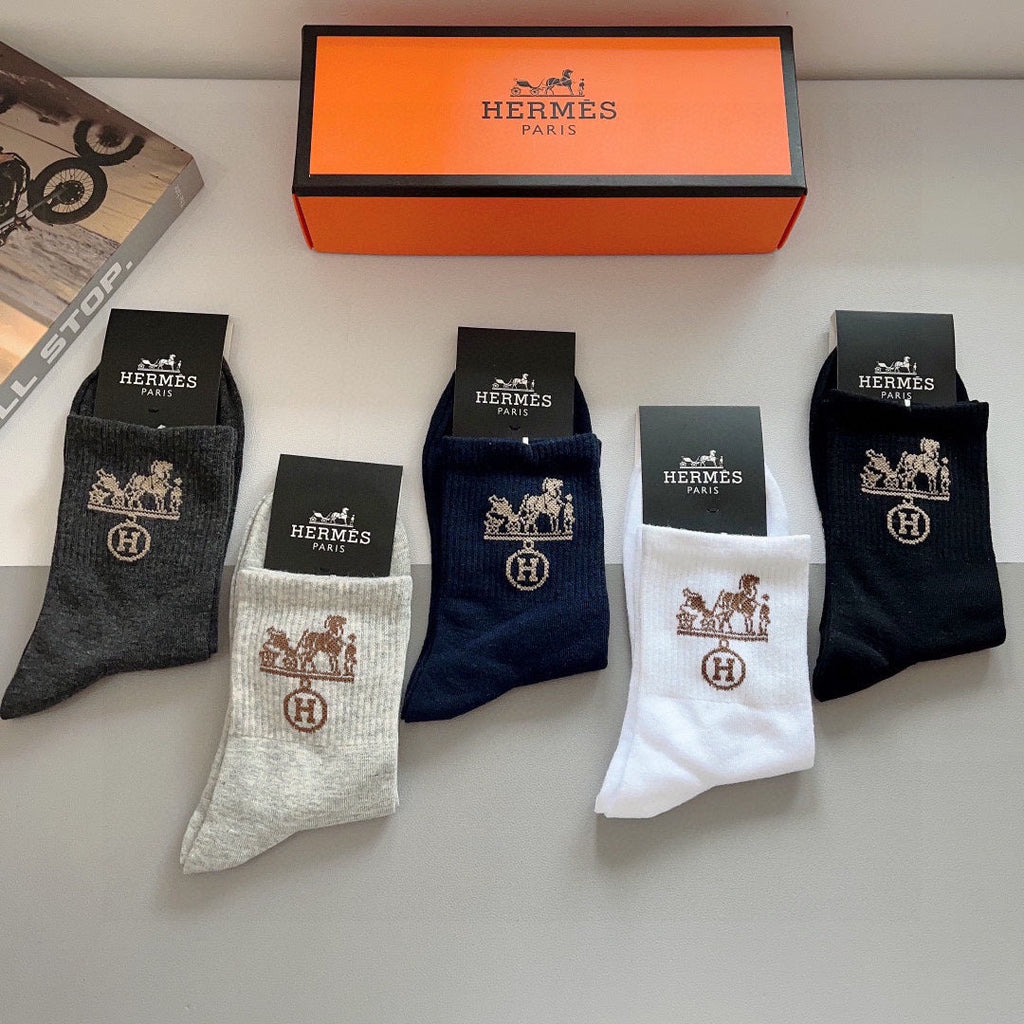 HERMES LOW-CUT SOCKS 393781 (1 BOX)