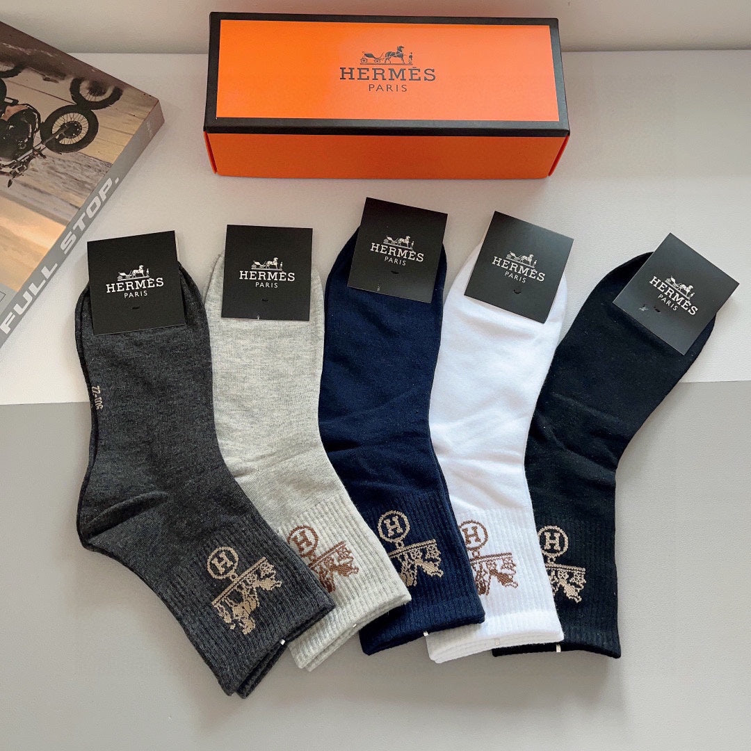 HERMES LOW-CUT SOCKS 393781 (1 BOX)