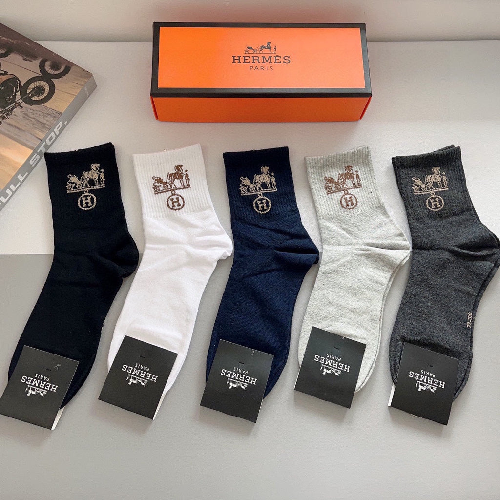 HERMES LOW-CUT SOCKS 393781 (1 BOX)
