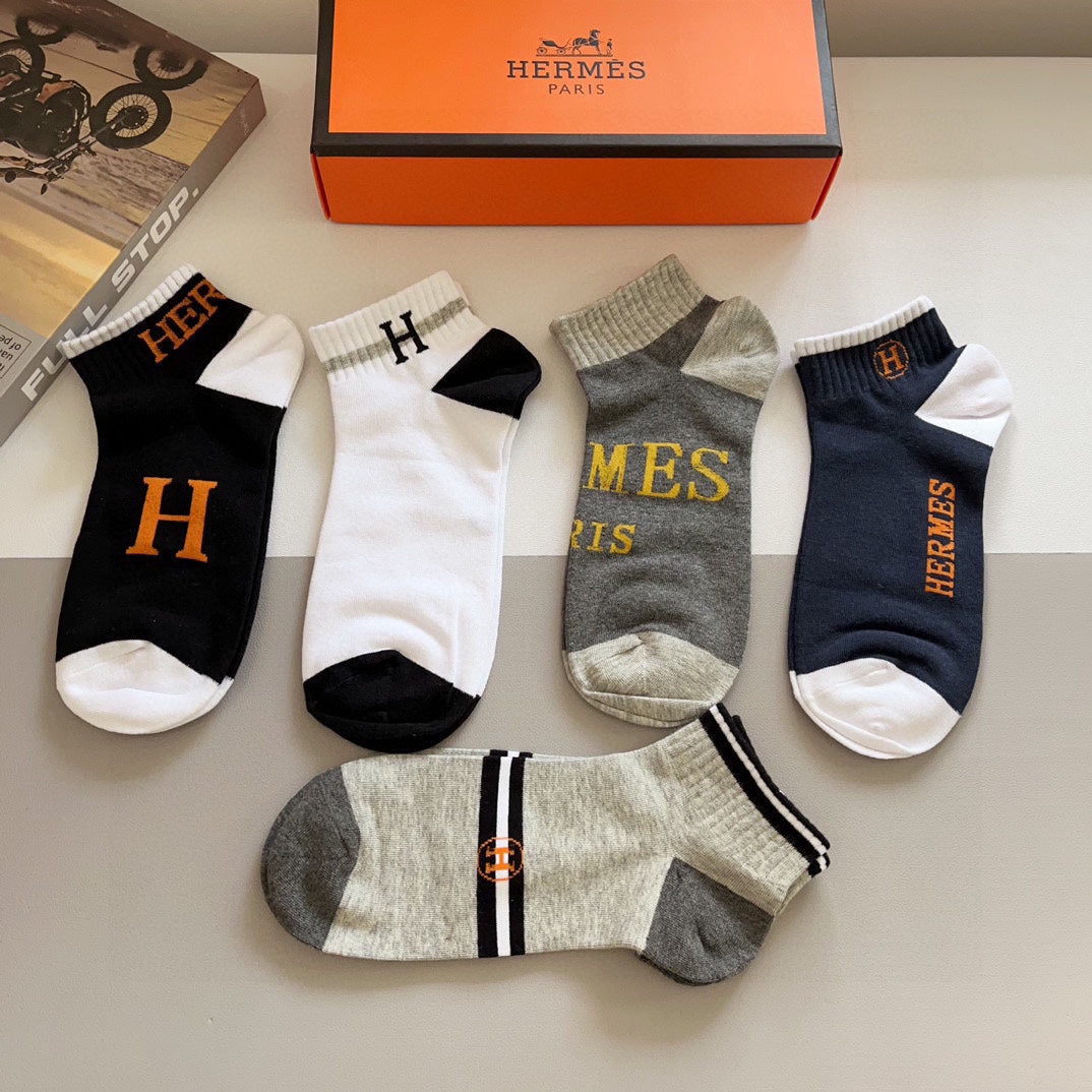 HERMES ANKLE SOCKS 406357 (1 BOX)
