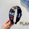 GUCCI MICKEY PRINT HAIRBAND IN BLACK SILK 409359