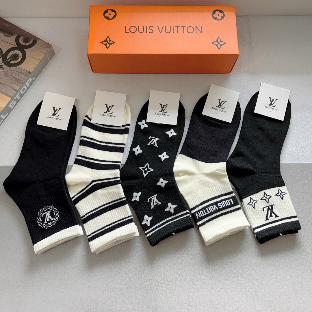 LOUIS VUITTON LOW-CUT SOCKS 407991 (1 BOX)