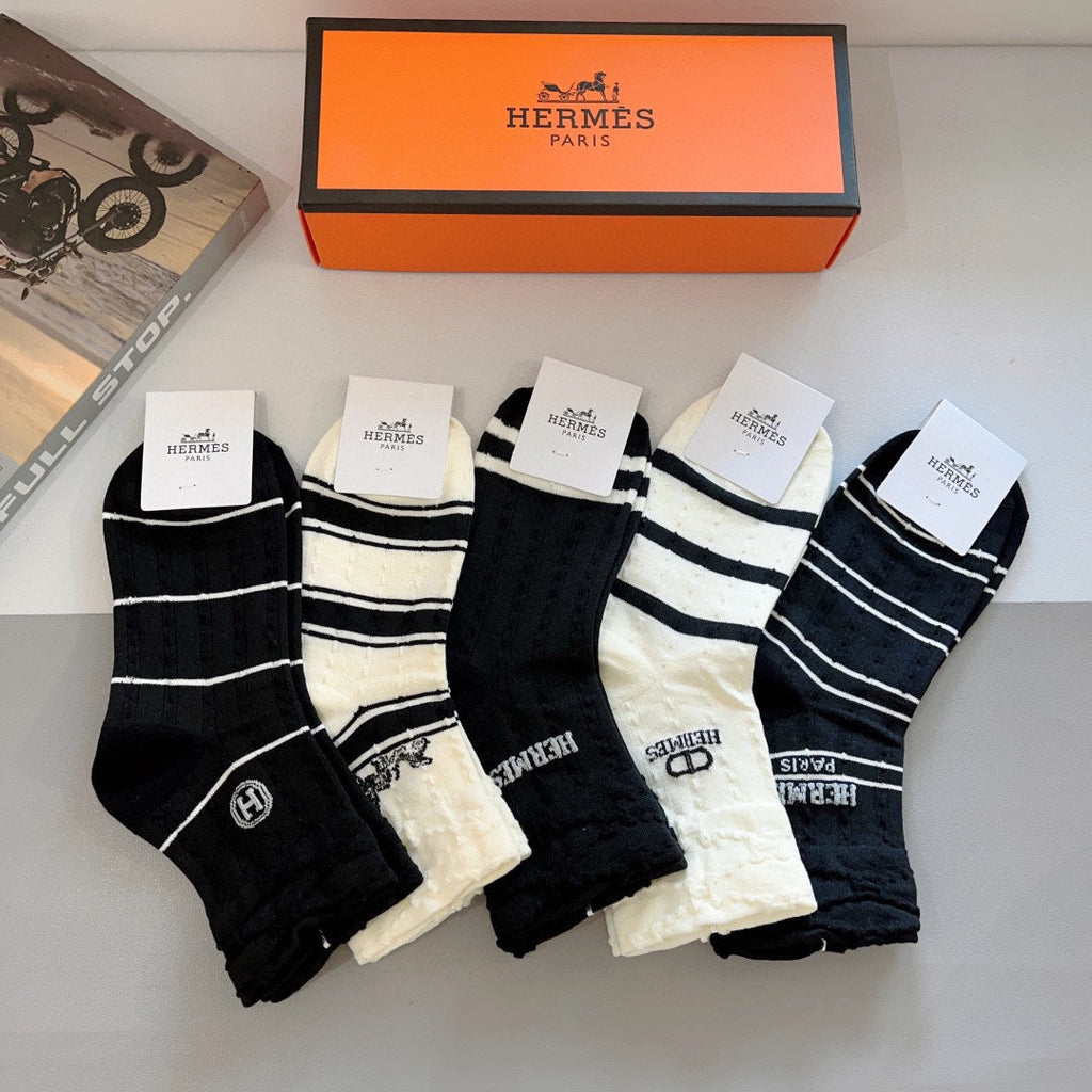 HERMES LOW-CUT SOCKS 408000 (1 BOX)