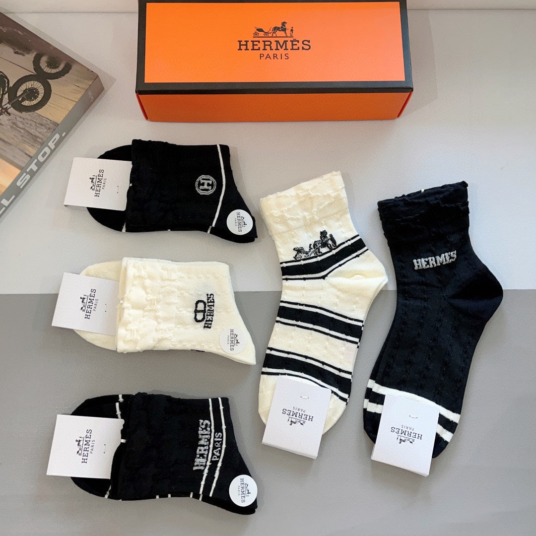 HERMES LOW-CUT SOCKS 408000 (1 BOX)