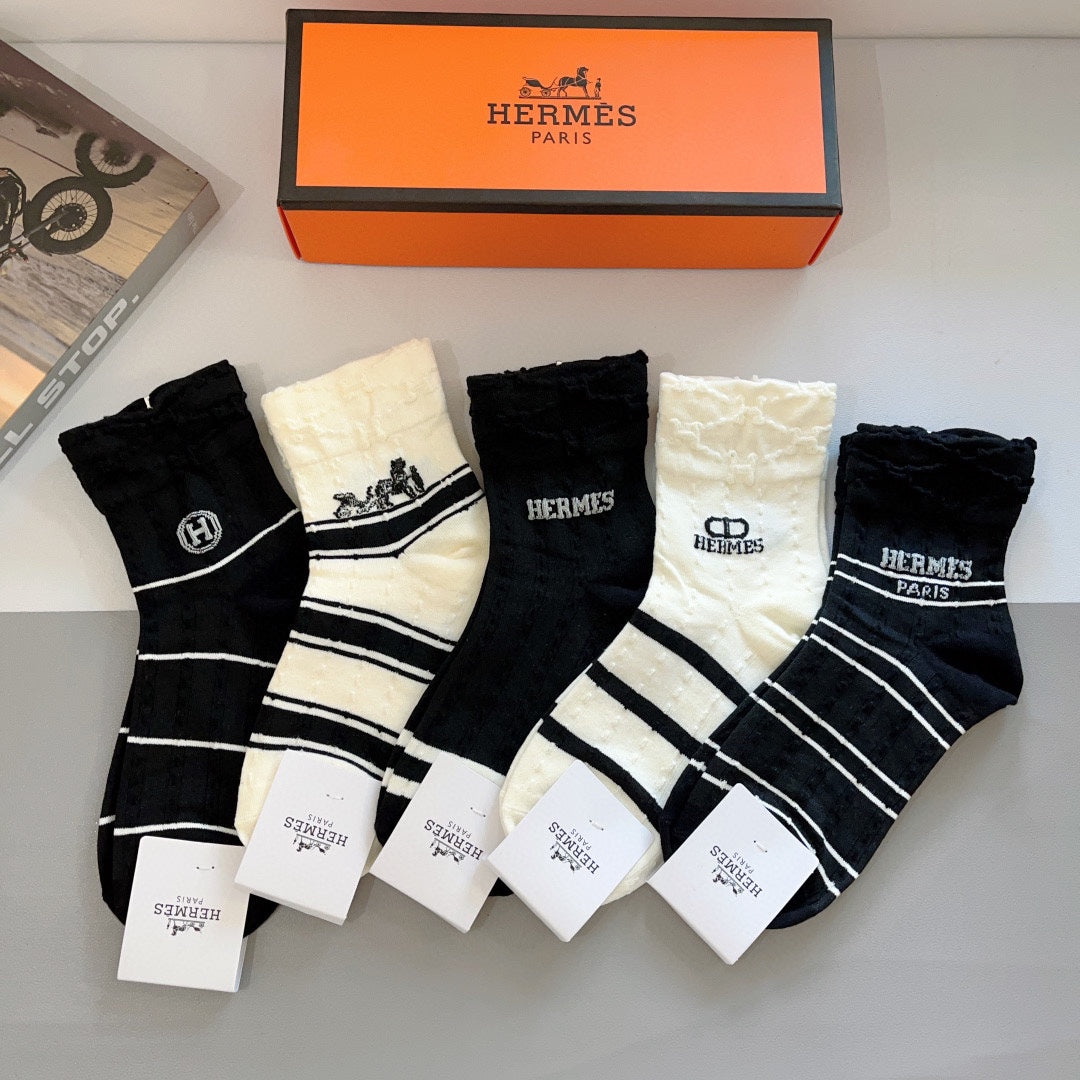 HERMES LOW-CUT SOCKS 408000 (1 BOX)