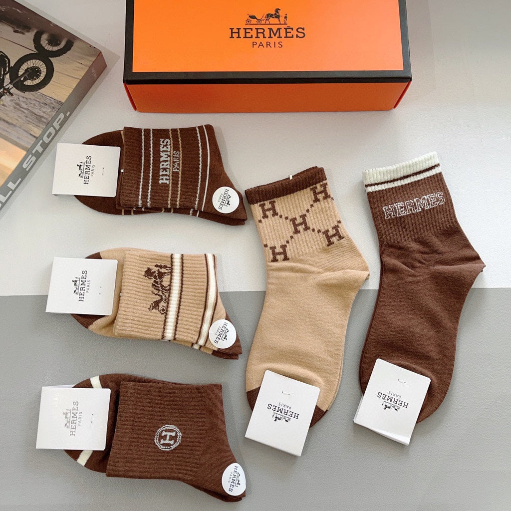 HERMES LOW-CUT SOCKS 408002 (1 BOX)