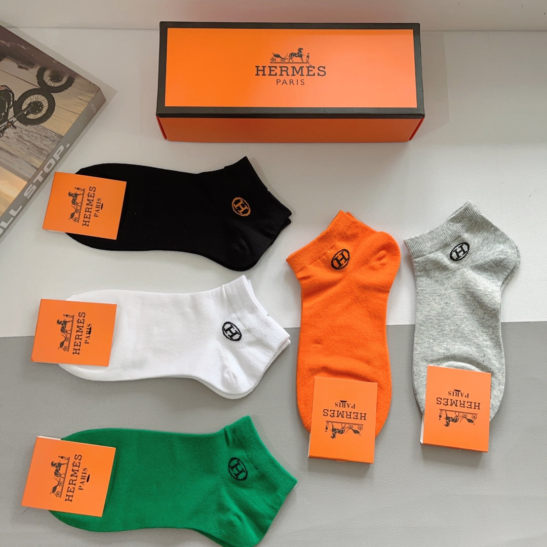 HERMES ANKLE SOCKS 408014 (1 BOX)