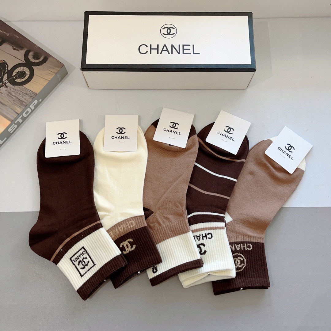 CHANEL LOW-CUT SOCKS 408037 ( 1 BOX )
