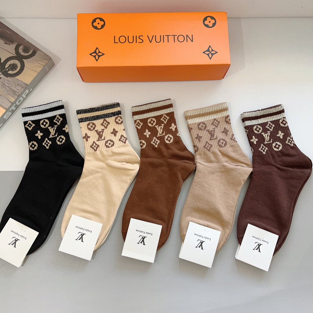 LOUIS VUITTON LOW-CUT SOCKS 411033 (1 BOX)