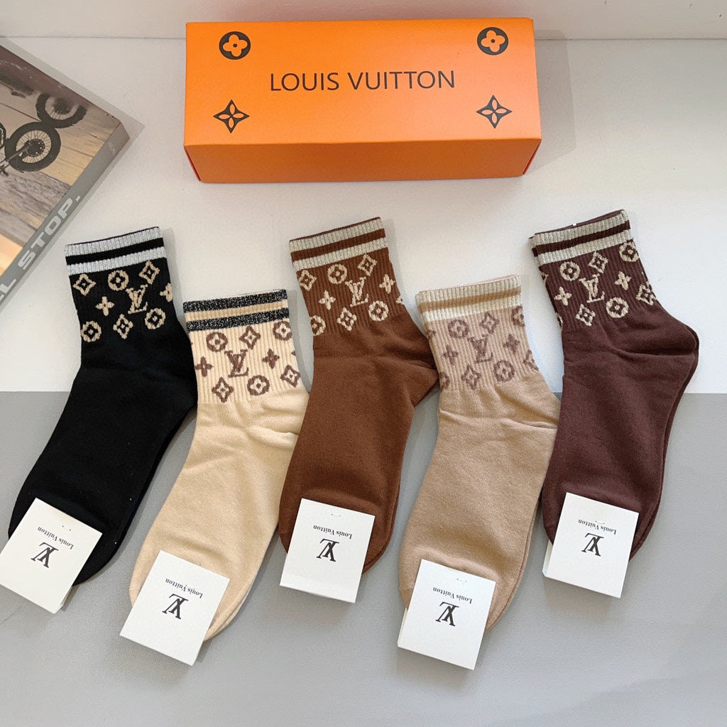 LOUIS VUITTON LOW-CUT SOCKS 411033 (1 BOX)