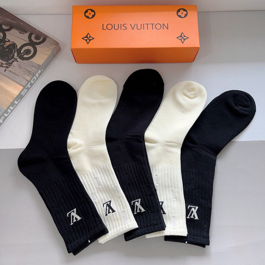 LOUIS VUITTON CREW SOCKS 412634 (1 BOX)