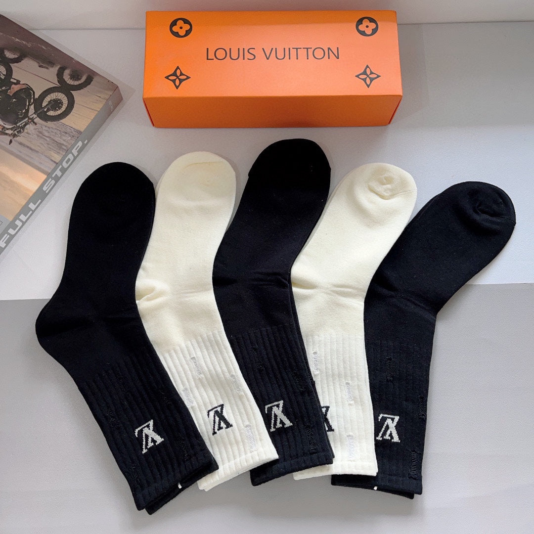 LOUIS VUITTON CREW SOCKS 412634 (1 BOX)