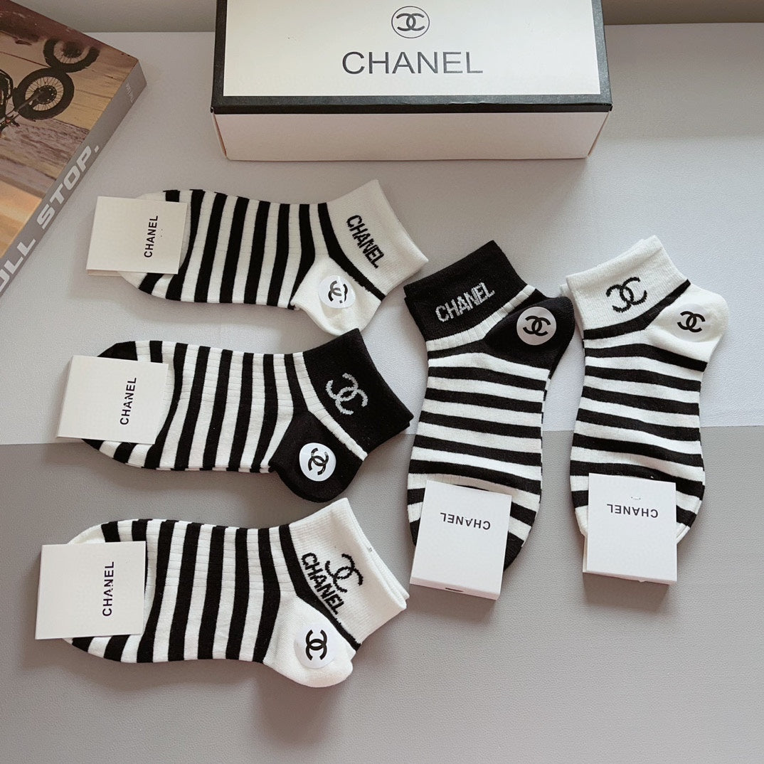 CHANEL ANKLE SOCKS 412639 ( 1 BOX )
