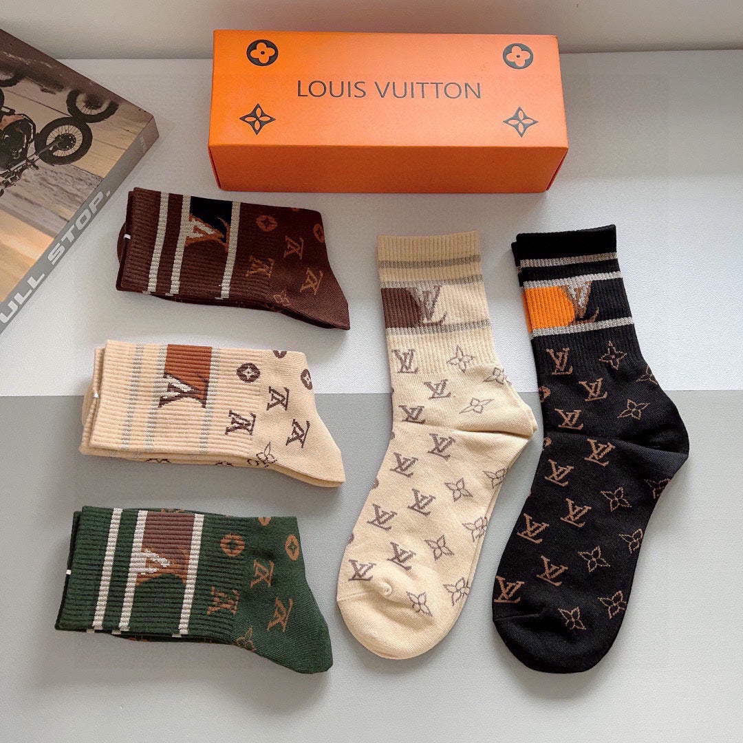 LOUIS VUITTON CREW SOCKS 412651 (1 BOX)